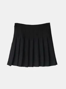 Pleated A-line Skirt with attached Shorts