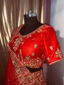 Beautifull Bridal Lenga With Belt 3pcs Set