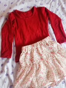 Girls Skirt And Blouse