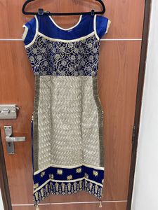 Beautiful Suit Golden And Royal Blue