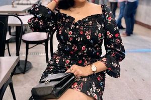 Floral Print Mini Bodycon Dress