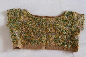Purple &amp; Green Lehenga Set with Embroidered Blouse