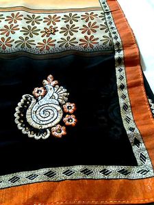 Elegant Embroidered Saree