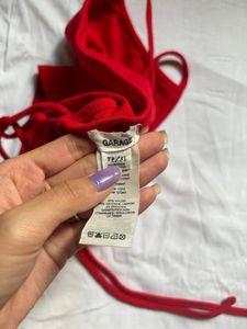 Garage red Back less Crop Top ❤️
