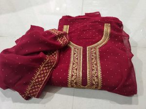 Gorgette Dress Material Heavy Sale