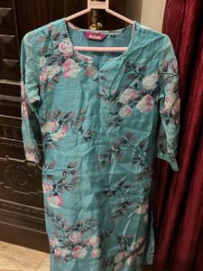 Sea Blue Kurti Set