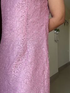 Pink Lace Mini Dress