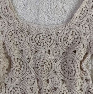 White Crochet Top