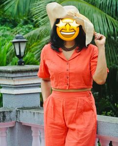 Coral Co-ord Set-M