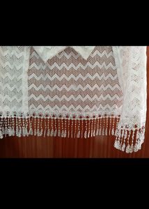White Crochet Duster Cardigan