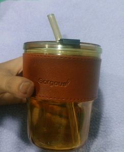 💥New Glass Tumbler Mug with Lid &amp; Staw💥