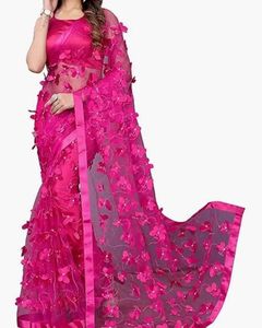Hot Pink Saree (Without Blouse)
