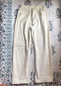 Straight Off White Denim Jeans