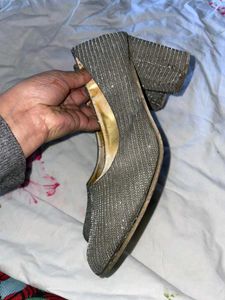 Sparkling Silver Occasion Shoes