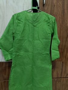 Green Chikan Kari Kurti