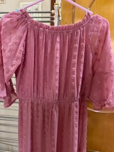 Pink Off-Shoulder Top-Dress