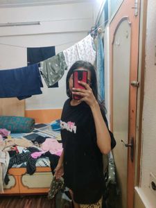 Black Graphic Print T-Shirt