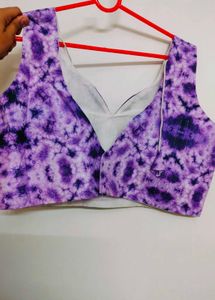 Purple Tie-Dye Blouse