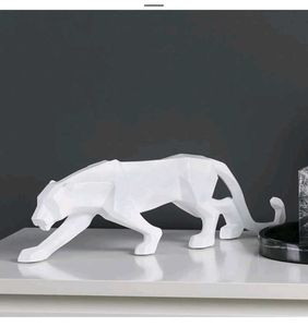 Modern Art Geometric Jaguar Figurine