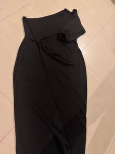 Of Shoulder Black Dress