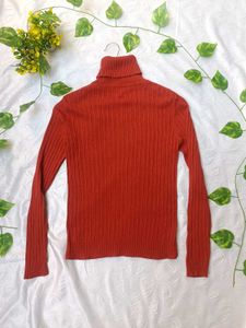 Y2k Red Turtleneck Sweater 🧡