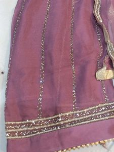 Mauve Embellished Salwar Kameez