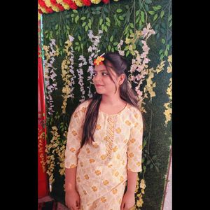 Floral Print Kurta Set For Women