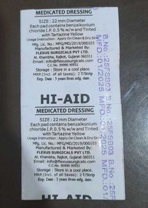 Medicated Dressings Spot (Bandages) Total 12 Piece