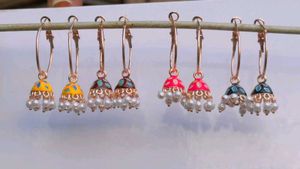 Meenakari Earrings With Multicolour Colours Pack 1