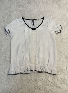 Coquette core aesthetic Black&amp;White Top