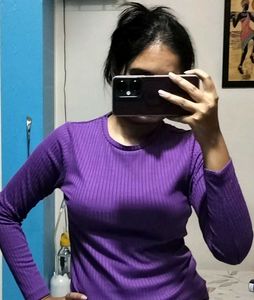 Purple Long Sleeve Top