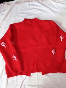 RED BAGGY Pullover