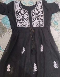 Black Embroidered Top