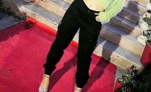 Women Black Stylish Pants Like Joggers