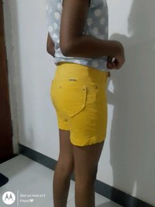 Yellow Pull-On Shorts