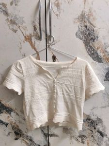 Crochet Button-Up Top