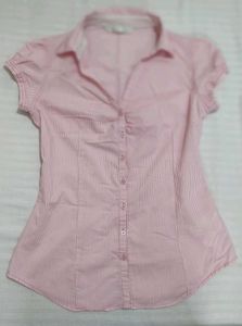 Y2K Pink Button Down Shirt
