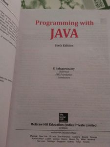 Programming With JAVA E Balagurusamy 6th Edition