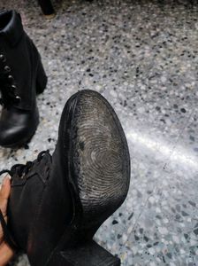 Black Lace-Up Ankle Boots