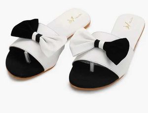 Bow Accent Slip-On Sandals