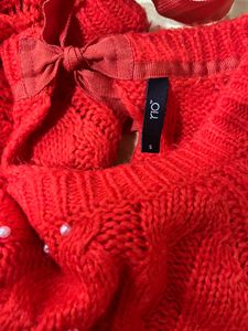 Rio Beaded Orange Sweater Top🧡