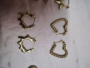 Set of new 6 stainless steel anti-tarnish Earrings