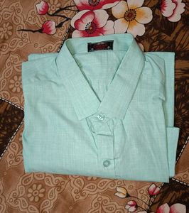 Cotton Light Green Shirt