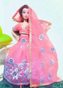 Barbie ♥️ Cute Peach Colour Lehanga