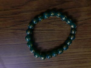 New Green Agate Om Mani Padme Hum Bracelet