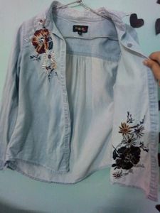 Denim Embroidery Shirt