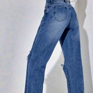 Ripped Wide Leg Jeans