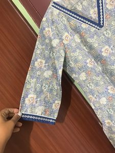 Aurelia Floral Print Kurti Pajama Set