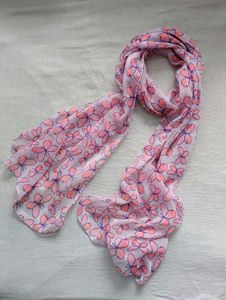 Pink Butterfly Print Scarf