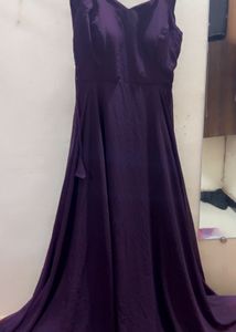 new burgundy anarkali gown